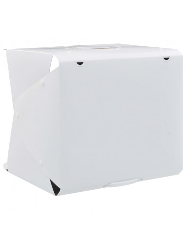 Light Box per Studio Foto a LED 40x34x37 cm in Plastica Bianco