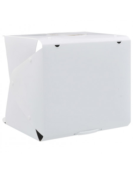 Light Box per Studio Foto a LED 40x34x37 cm in Plastica Bianco
