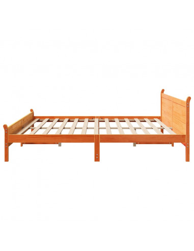 Letto senza Materasso Marrone Cera 180x200 cm in Legno di Pino
