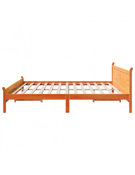 Letto senza Materasso Marrone Cera 180x200 cm in Legno di Pino