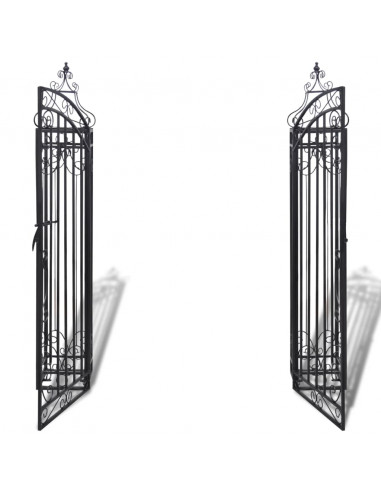 Cancello Ornamentale da Giardino Ferro Battuto 122x20,5x134 cm