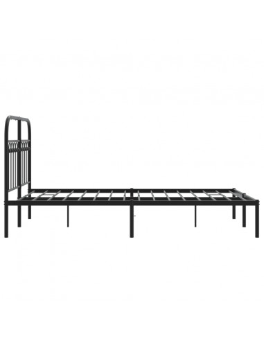 Giroletto con Testiera in Metallo Nero 120x190 cm