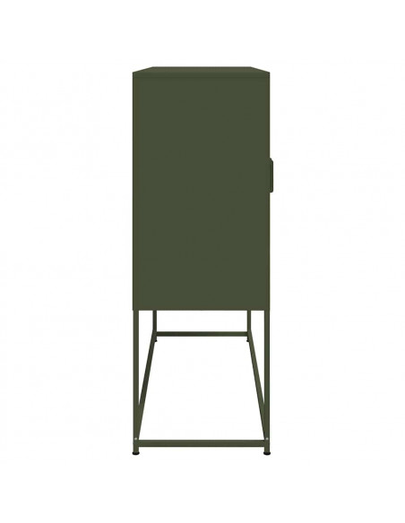 Credenza Verde Oliva 100,5x39x107 cm in Acciaio