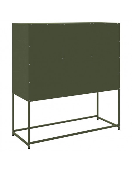 Credenza Verde Oliva 100,5x39x107 cm in Acciaio