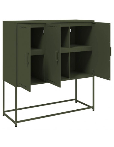 Credenza Verde Oliva 100,5x39x107 cm in Acciaio