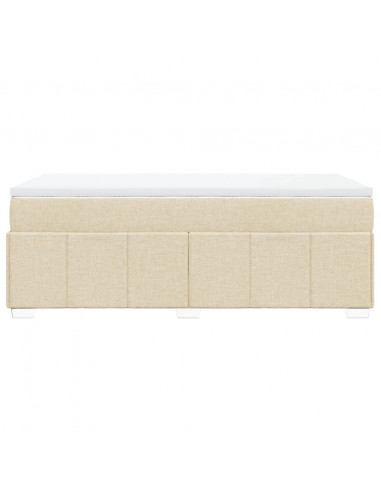 Giroletto a Molle con Materasso Crema 90x200 cm inTessuto