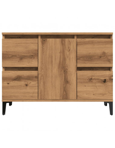 Mobile Lavabo Rovere Artigianale 80x33x60 cm Legno Multistrato