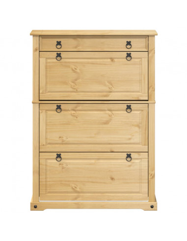 Scarpiera Corona 99x32x138 cm in Legno Massello di Pino