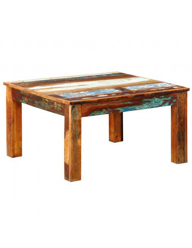 Tavolino da Salotto Quadrato in Legno di Recupero