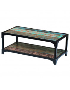 Tavolino da Salotto in Legno Massello di Recupero 2