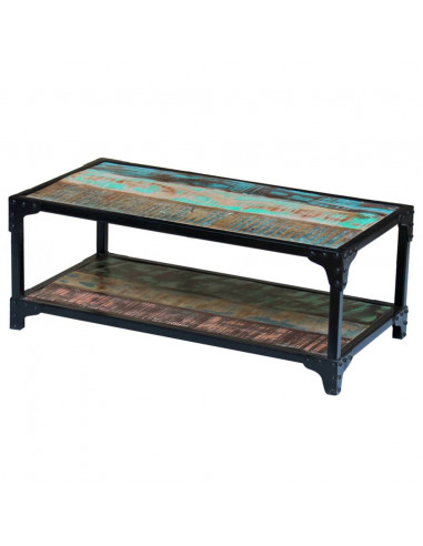 Tavolino da Salotto in Legno Massello di Recupero