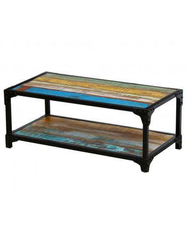 Tavolino da Salotto in Legno Massello di Recupero