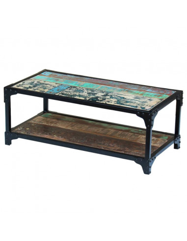 Tavolino da Salotto in Legno Massello di Recupero