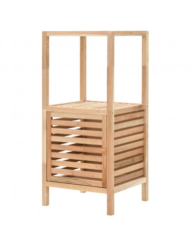 Armadietto da Bagno in Legno Massello di Noce 39,5x35,5x86 cm