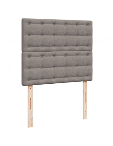 Giroletto a Molle con Materasso Tortora 120x200 cm in Tessuto