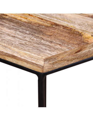 Tavolino da Salotto in Legno Massello di Mango 56x48x40 cm