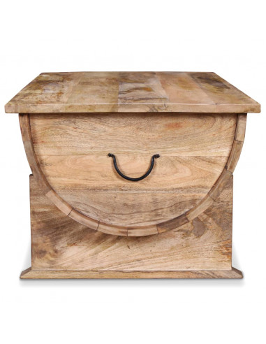 Tavolino da Salotto in Legno Massello di Mango 88x50x40 cm