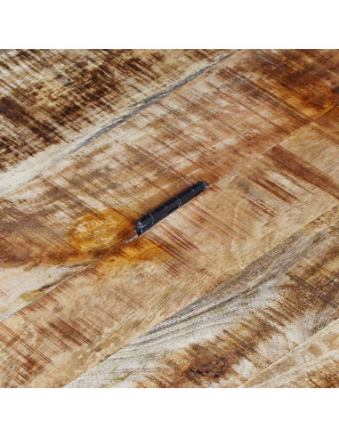 Tavolino da Salotto in Legno di Mango Grezzo 70x70x40 cm