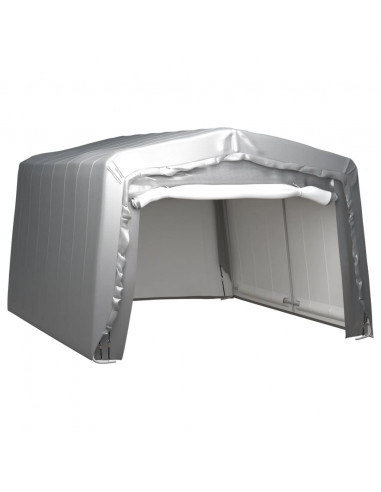 Tenda Capannone 370x370 cm Grigio Acciaio