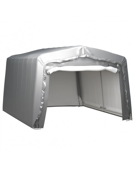 Tenda Capannone 370x370 cm Grigio Acciaio