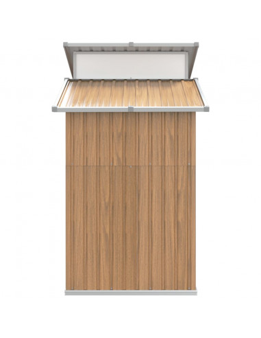 Capanno da Giardino Marrone 270x130x208,5 cm Acciaio Zincato