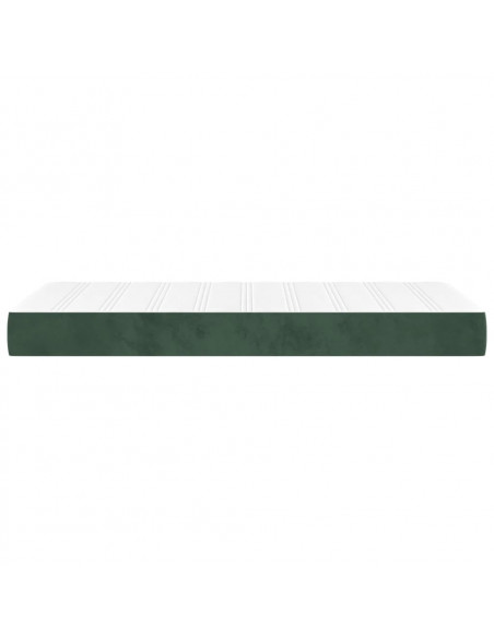 Materasso a Molle Verde Scuro 90x200x20 cm in Velluto