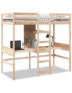 Giroletto Soppalco senza Materasso 75x190cm Legno Massello Pino 2