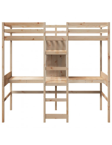 Giroletto Soppalco senza Materasso 75x190cm Legno Massello Pino