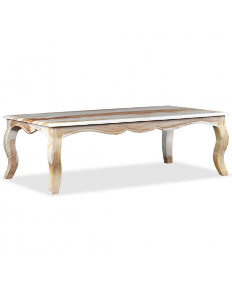 Tavolino da Salotto in Legno Massello di Sheesham 110x60x35 cm