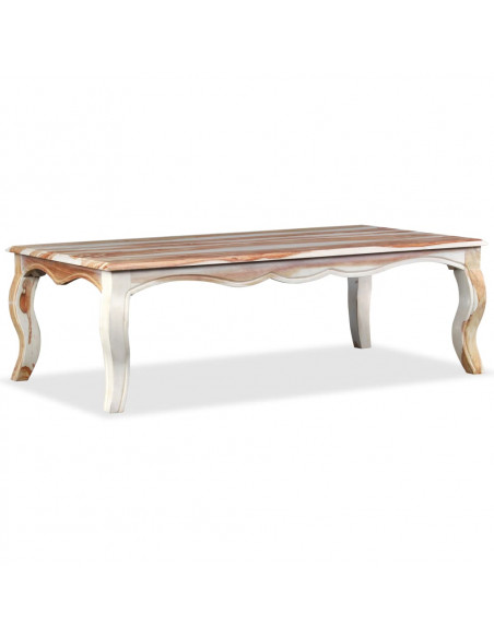 Tavolino da Salotto in Legno Massello di Sheesham 110x60x35 cm