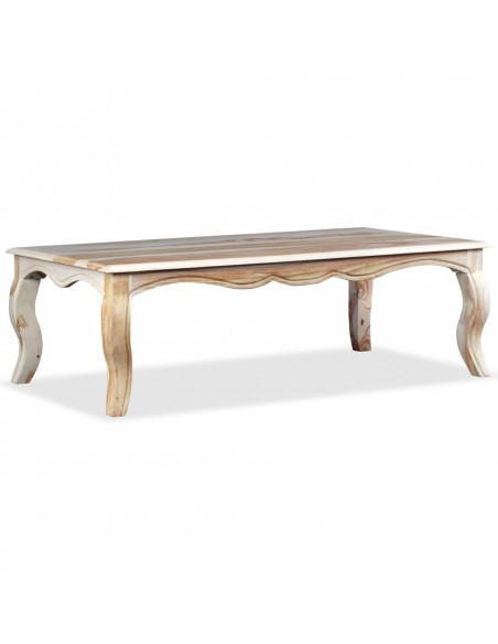 Tavolino da Salotto in Legno Massello di Sheesham 110x60x35 cm
