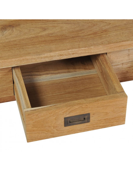 Tavolino da Salotto in Legno Massello di Teak 100x60x35 cm
