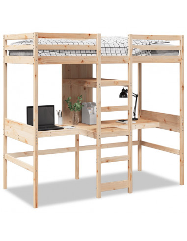 Giroletto Soppalco senza Materasso 80x200cm Legno Massello Pino