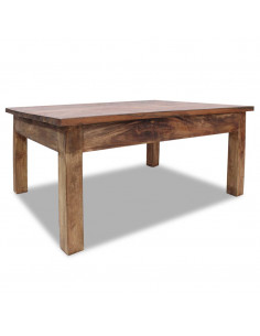 Tavolino da Salotto in Legno Massello di Recupero 98x73x45 cm 2