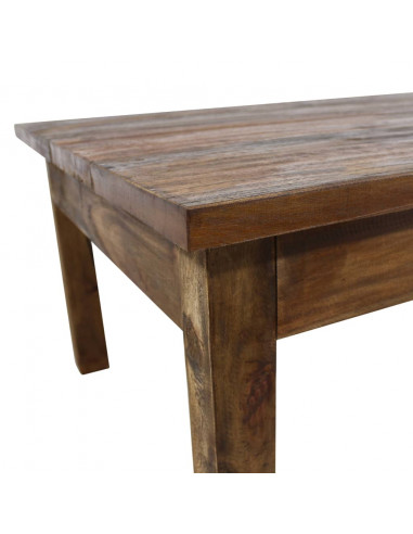 Tavolino da Salotto in Legno Massello di Recupero 98x73x45 cm