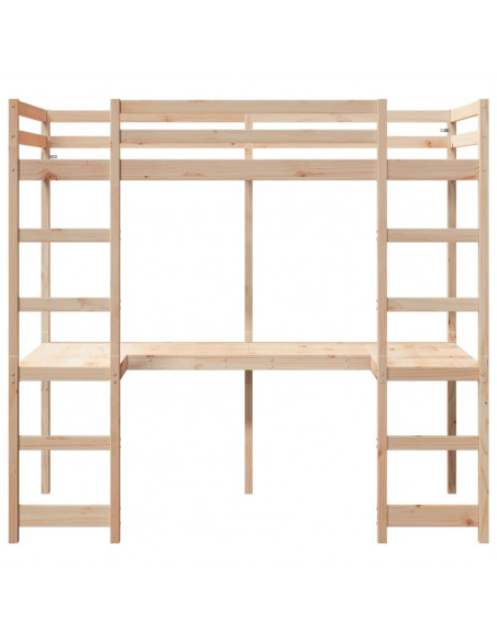 Giroletto Soppalco senza Materasso 80x200cm Legno Massello Pino