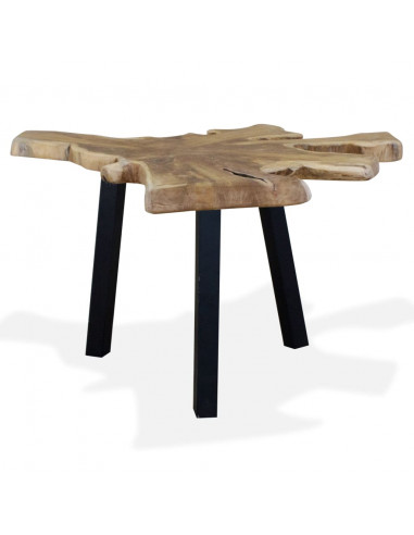 Tavolino da Salotto in Legno di Teak Autentico 80x70x38 cm