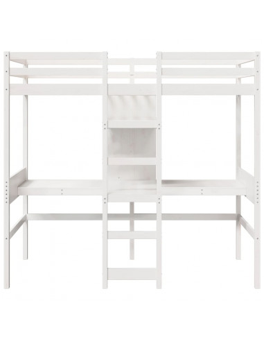 Giroletto Soppalco senza Materasso Bianco 80x200cm Legno Pino