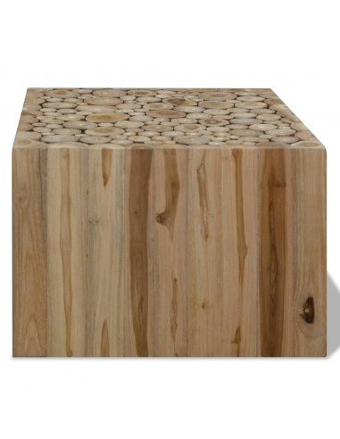 Tavolino da Salotto in Legno di Teak Autentico 50x50x35 cm