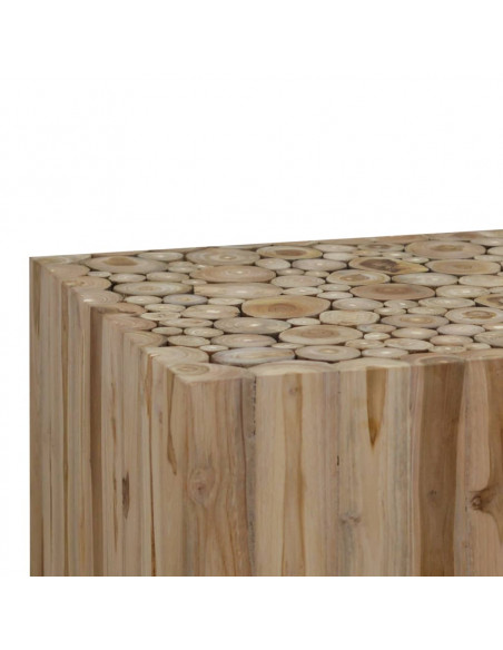 Tavolino da Salotto in Legno di Teak Autentico 50x50x35 cm