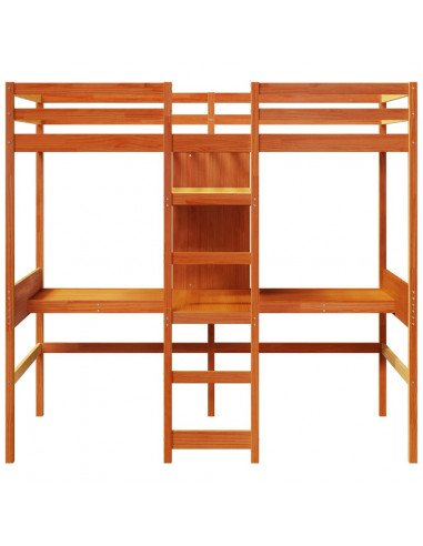 Giroletto Soppalco senza Materasso Marrone Cera 80x200cm Pino