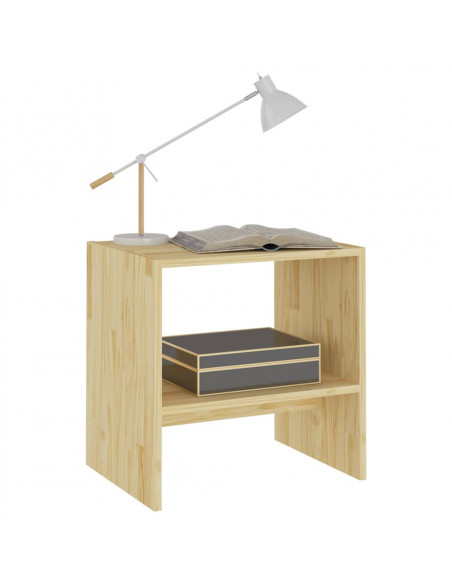 Comodini 2 pz 40x30,5x40 cm in Legno Massello di Pino
