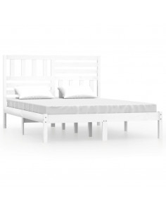 Giroletto Bianco in Legno Massello di Pino 160x200 cm 2