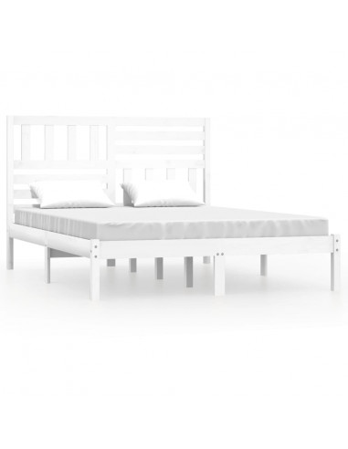 Giroletto Bianco in Legno Massello di Pino 160x200 cm