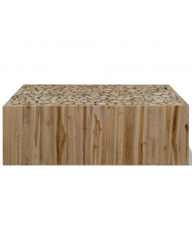 Tavolino da Salotto in Legno di Teak Autentico 90x50x30 cm