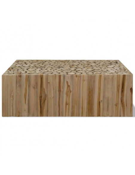 Tavolino da Salotto in Legno di Teak Autentico 90x50x30 cm