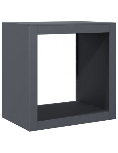 Rastrelliera per Legna da Ardere Antracite 60x40x60 cm Acciaio