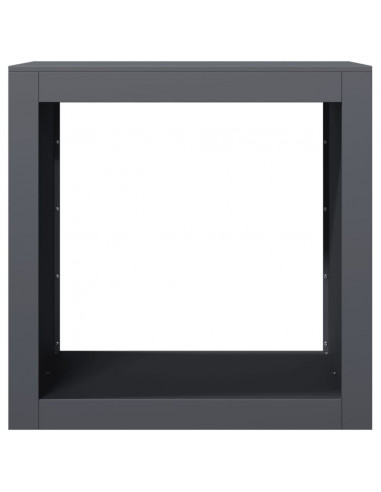 Rastrelliera per Legna da Ardere Antracite 60x40x60 cm Acciaio