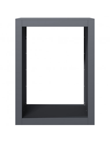 Rastrelliera per Legna da Ardere Antracite 60x40x80 cm Acciaio