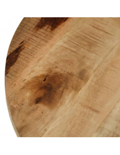 Tavolino da Salotto in Legno Massello Grezzo di Mango 65x32 cm 2